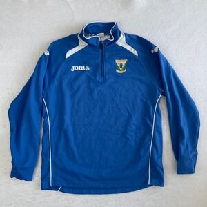 Joma Quarter Zip Pullover XL Blue CD Leganes Soccer Training Top Long‎ Sleeve